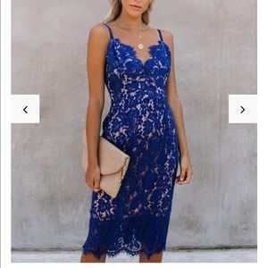 Blue laced vici collection dress